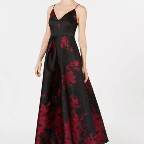 Calvin Klein Dresses & Skirts - Calvin Klein Floral-Print Plunge Gown